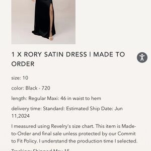 Revelry Black Satin Dress